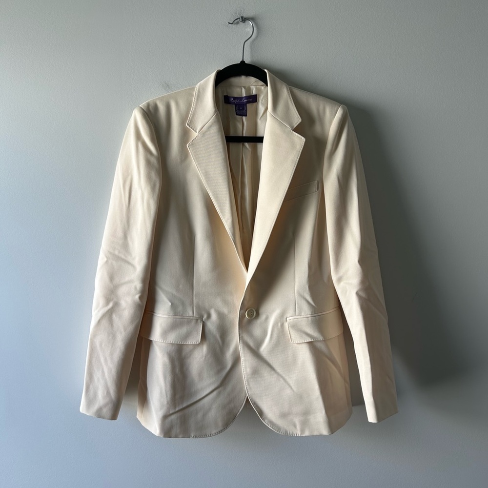 Ralph Lauren purple label cream/off white blazer jacket